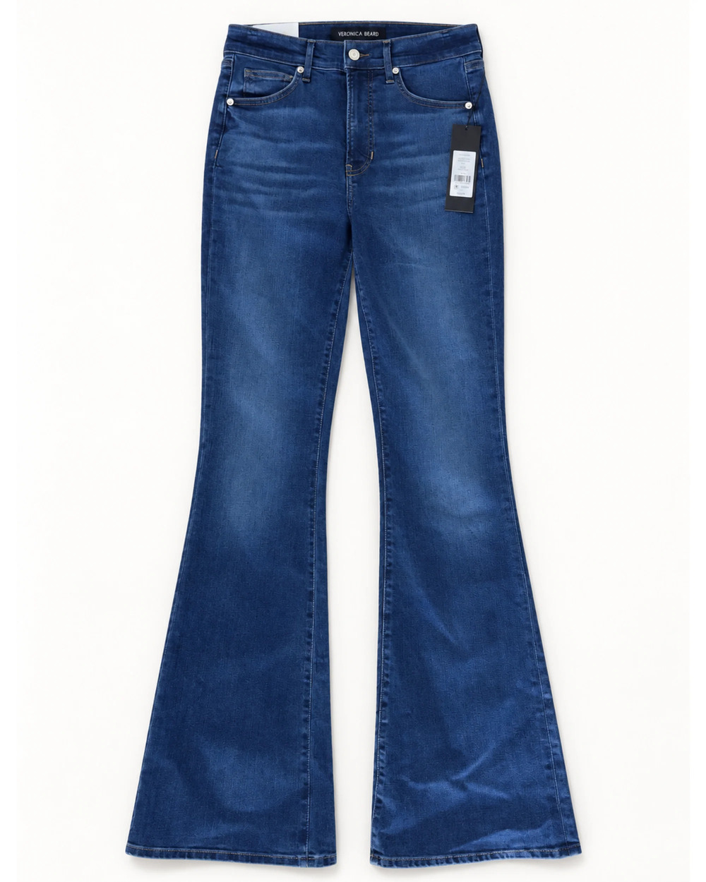 NWT Veronica Beard Beverly High Rise Flare Jeans in Bright Blue
